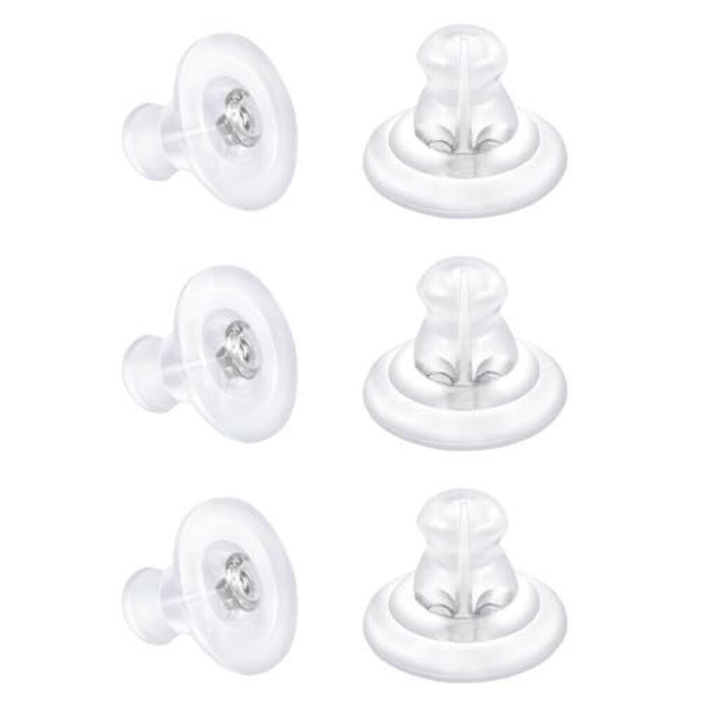 9125 Earring Backs,18K Gold Silicone Earring Backs for Studs/Droopy